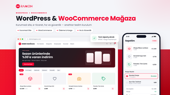 wordpress ve woocommerce ile kurumsal mağazanızı kurabilirim