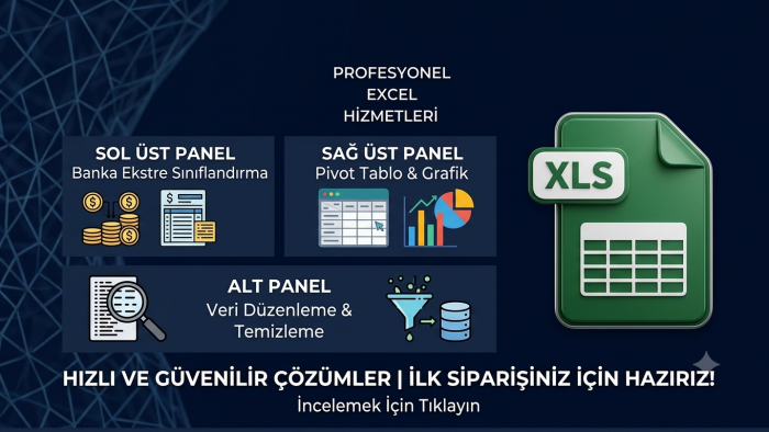 profesyonel excel veri girişi ve raporlama işinizi yaparım