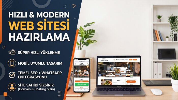 işletmeniz için hızlı ve modern web sitesi tasarlarım