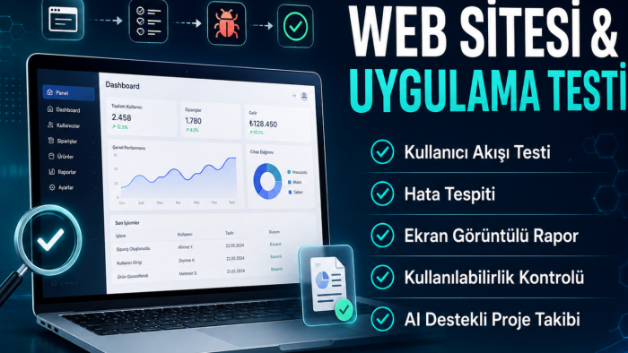 Web sitesi ve uygulamanızı test eder, hataları raporlarım