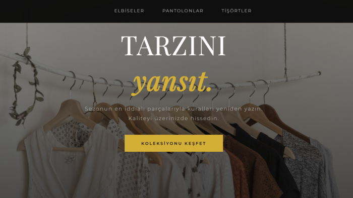 butik ve giyim mağazaları için şık web sitesi yaparım