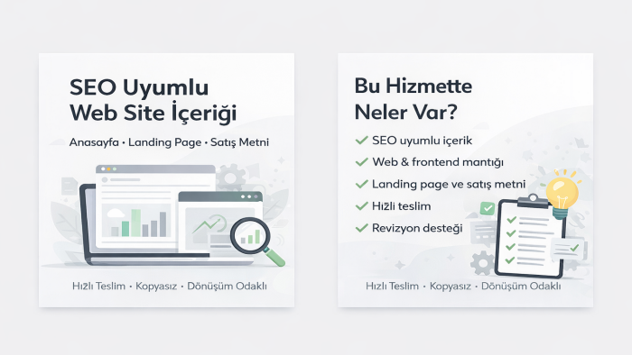 SEO uyumlu profesyonel web sitesi içeriği yazarım