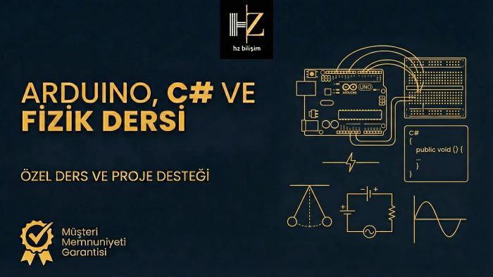 Arduino, yazılım ve fizik derslerinizde size destek veririm