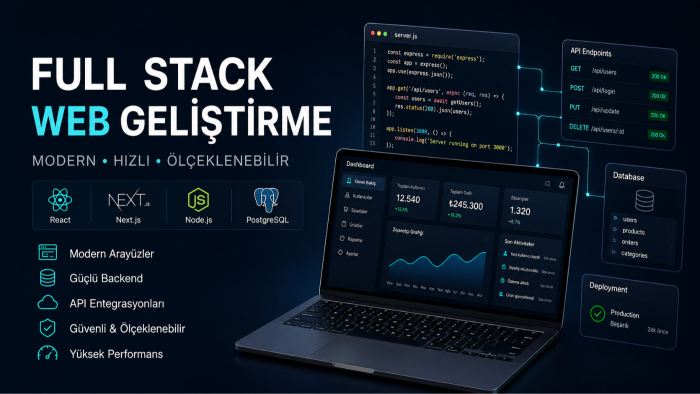 sizin için sıfırdan full-stack web uygulamaları geliştiririm
