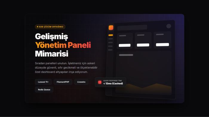 projeniz için Laravelle gelişmiş yönetim paneli yazarım