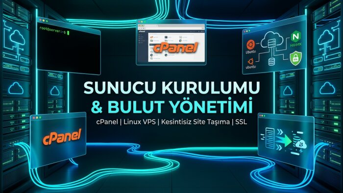 sunucu kurulumu cPanel ve web sitesi taşıma yapabilirim