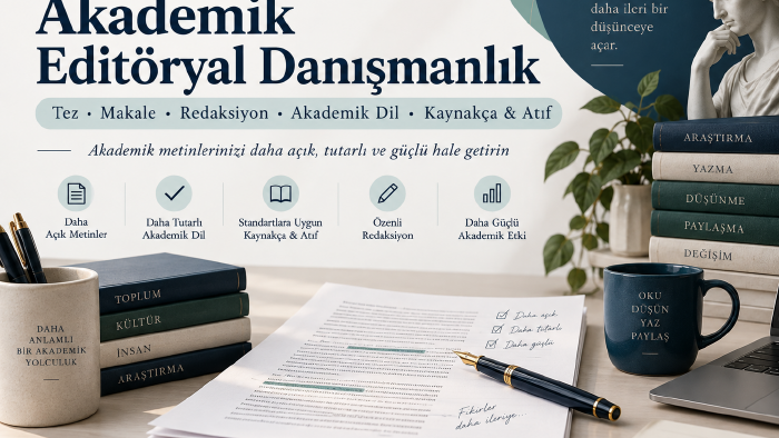 tez ve makalelerinize editöryal danışmanlık sunuyorum