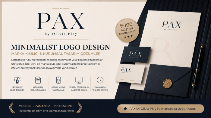 markanızı yansıtan modern ve minimalist logo tasarlarım