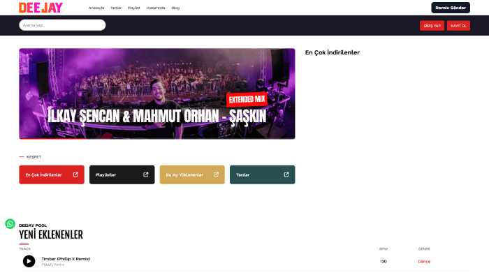 mp3 remix müzik paylaşım platformu kurabilirim