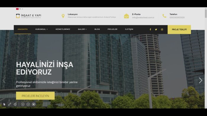 anahtar teslim web sitenizi hazırlıyorum