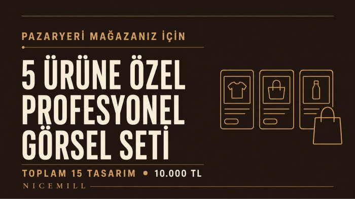 5 ürününüz için profesyonel pazaryeri görselleri hazırlarım