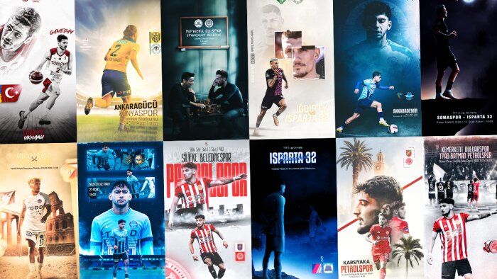 futbolcular için matchday (maç günü) posteri yapabilirim