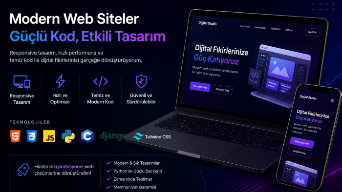 ihtiyaca uygun web sitesi geliştiririm