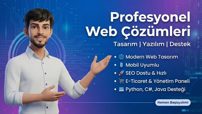 işletmeniz için modern ve mobil uyumlu web sitesi tasarlarım
