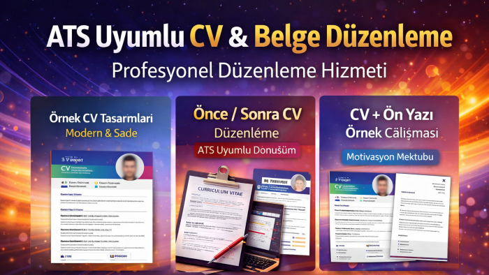 ATS Uyumlu CV düzenlerim Word/PDF hazırlarım
