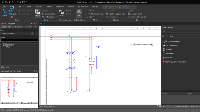 eplan ve autocad ile elektrik panosu çizerim