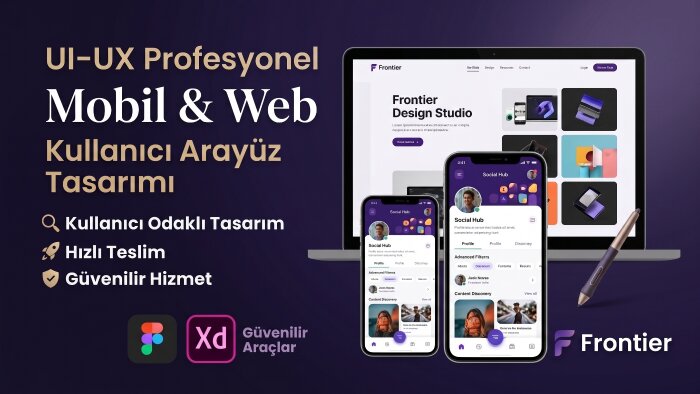 mobil uygulama ve web arayüzleri tasarlıyorum