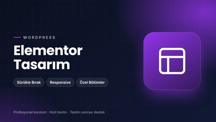 elementor ile wordpress sayfa tasarımı yaparım