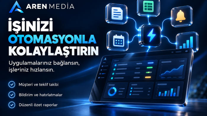 işletmenizin iş süreçlerini otomasyonla kolaylaştırırım