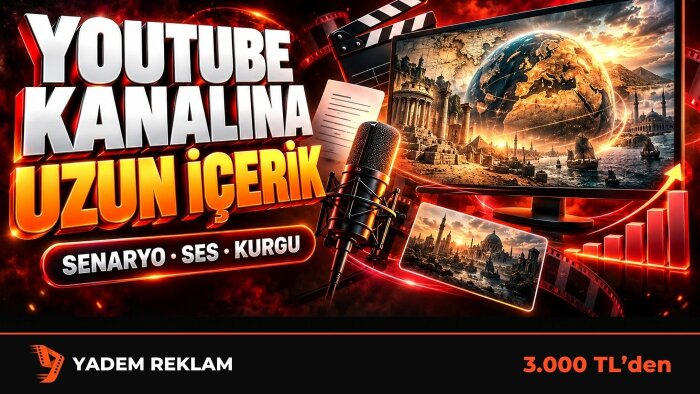 youtube kanalınız için senaryolu uzun video içerik üretirim