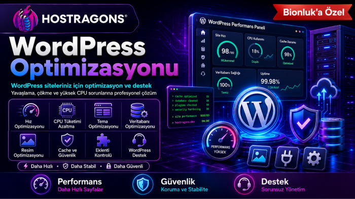 wordpress siteleriniz için optimizasyon ve destek sunarım