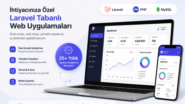 laravel ile web tabanlı yazılım ve sitelerinizi yaparım