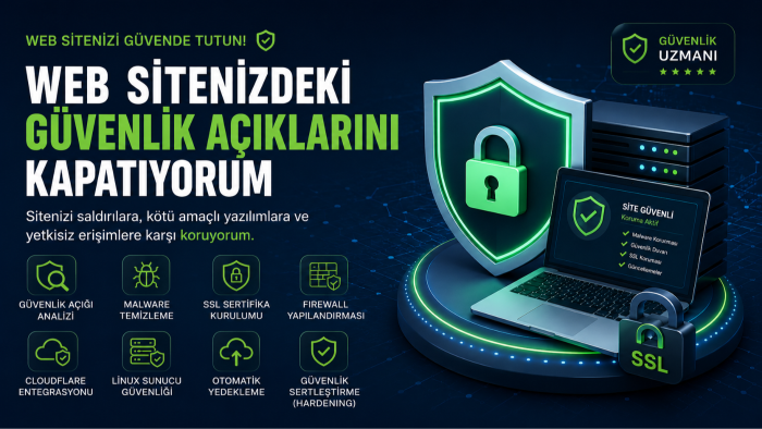 site veya yazılımınızdaki güvenlik açıklarını kapatırım