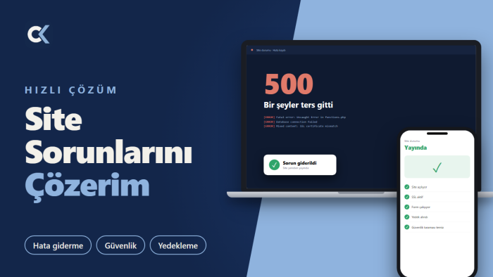  tüm web site sorunlarınızı çözerim