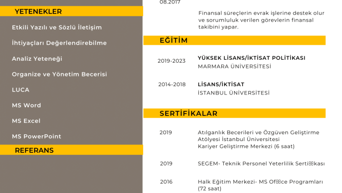 alanınıza uygun CV tasarımı yapabilirim