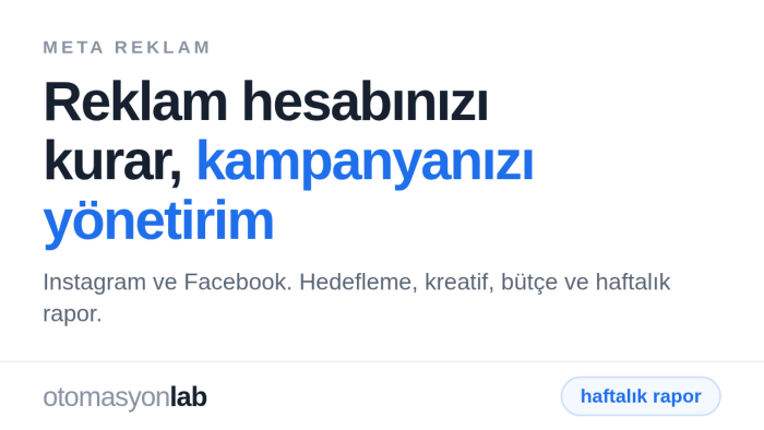 Meta reklam hesabınızı kurar ve kampanyanızı yönetirim