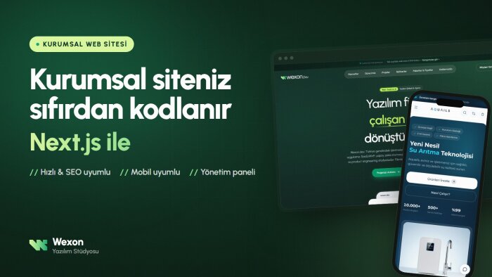 kurumsal web sitenizi Next.js ile sıfırdan geliştiririm