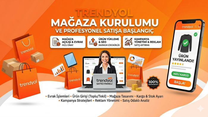 Trendyol mağazanızı kuruyor ve satışa hazır hale getiriyorum