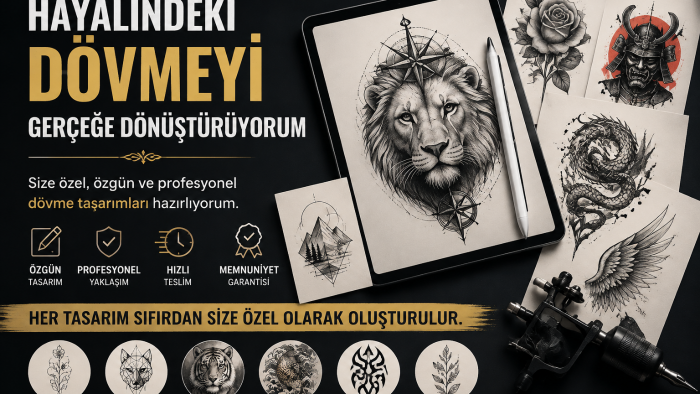 size özel özgün dövme tasarımları hazırlıyorum