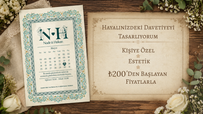 şık ve özgün davetiyeler tasarlarım