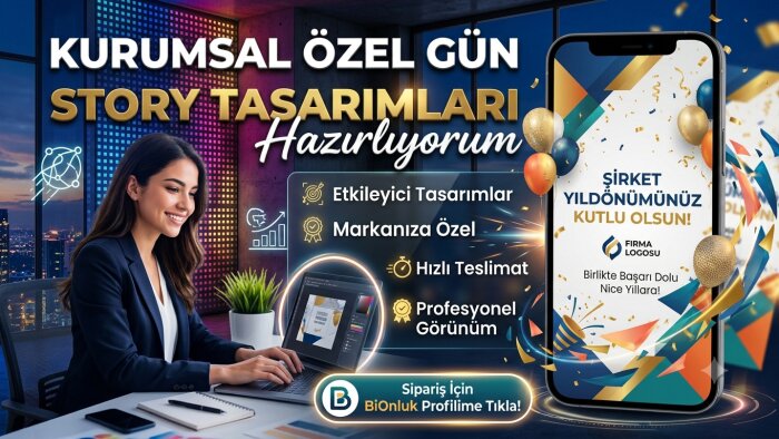 kurumsal özel gün story tasarımları hazırlarım