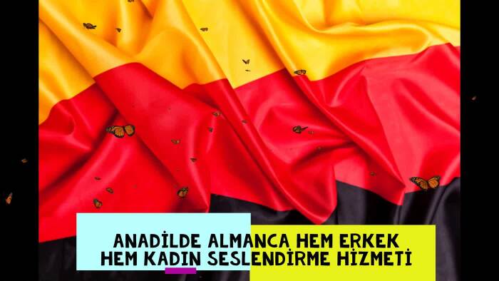 Almanca native / anadilde seslendirme hizmeti sunuyorum