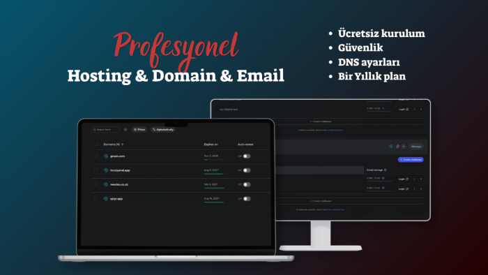 Domain & hosting & profesyonel email sağlayıcınız olabilirim