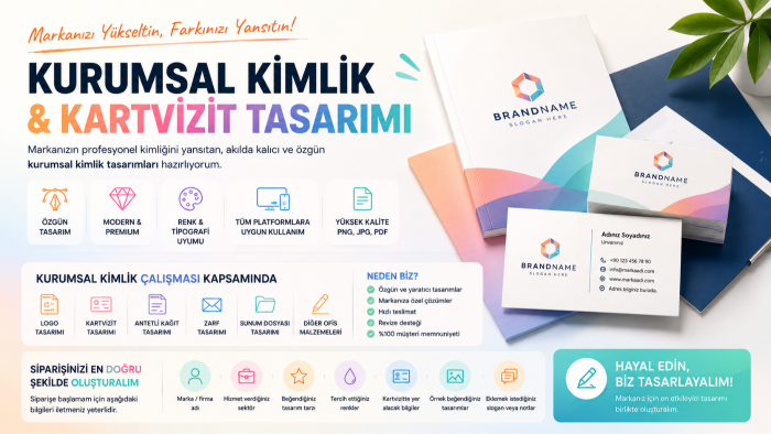 kurumsal kimlik ve kartvizit çalışması yaparım