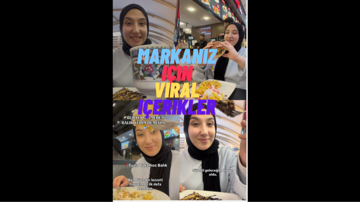 yemek mekanları için viral instagram & tiktok  çekerim