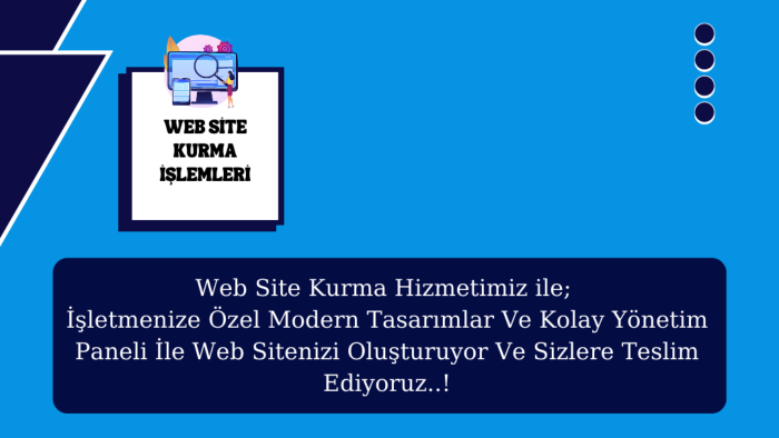 işletmenize ait web site kurulumu yapıyorum