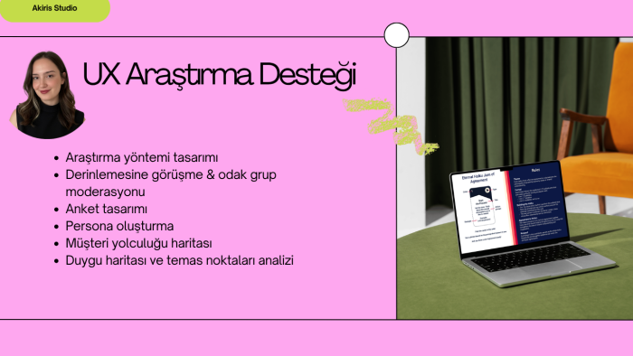 UX araştırma sürecini yönetirim