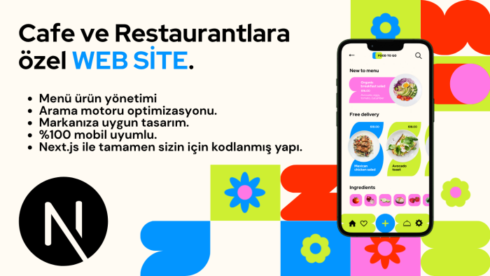 kafe ve restourantlara özel web sitesi yapıyorum