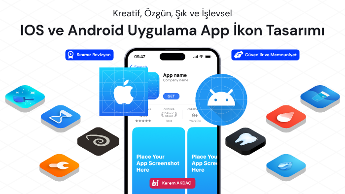 logo veya app ikonu uygulamanız için tasarlarım