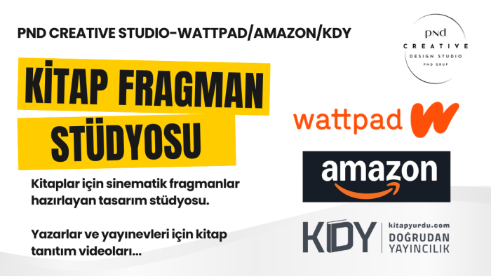 wattpad, amazon, kdy kitabınız için video reklam hazırlarım