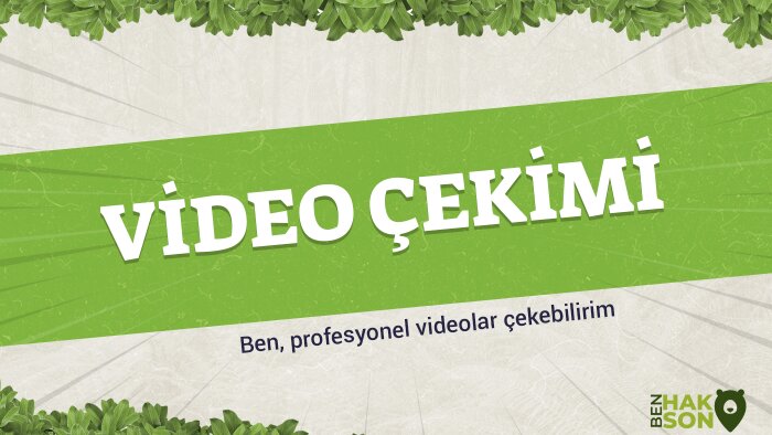 profesyonel şekilde videolarınız çekerim
