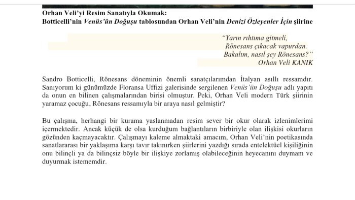 sanat projeleriniz için yaratıcı metinler üretirim