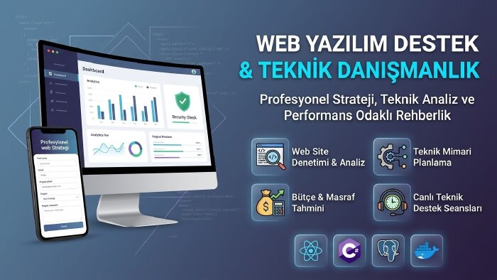 ​web projeleriniz için teknik destek ve danışmanlık veririm