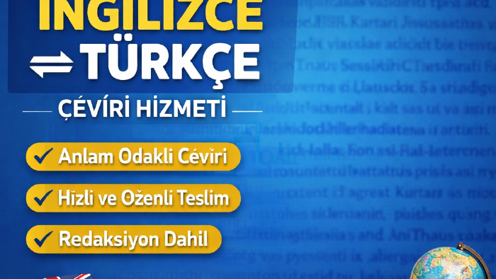 İngilizce – Türkçe / Türkçe – İngilizce çeviri yapıyorum