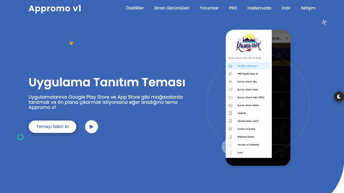 uygulamanız için tanıtım sitesi yapabilirim