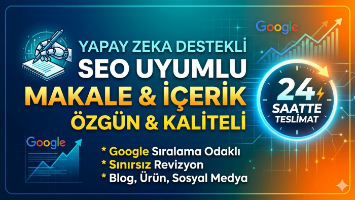 yapay zeka gücüyle SEO uyumlu ve özgün içerikler üretirim